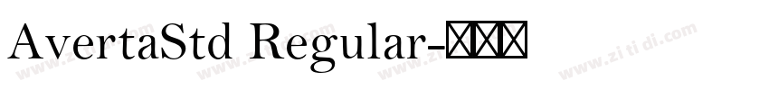 AvertaStd Regular字体转换